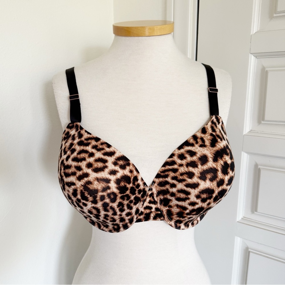 NWT Soma Vanishing 360 Perfect Coverage Bra Divine Leopard Animal Print Sz 38DD